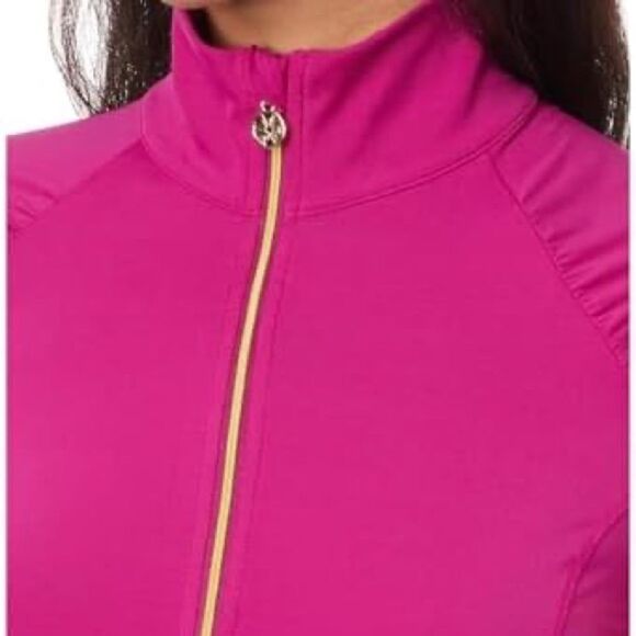 NWT Lilly Pulitzer Justine Luxletic Mulberry Half Zip UPF 50+ Sz M - Picture 2 of 7